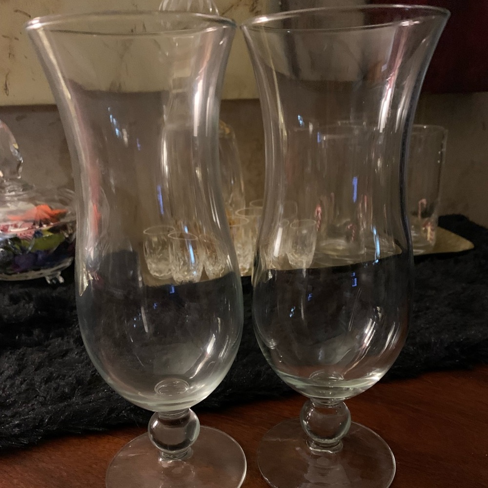 Pier One Imports Hurricane Cocktail Clear Glasses Set Of Two One Size